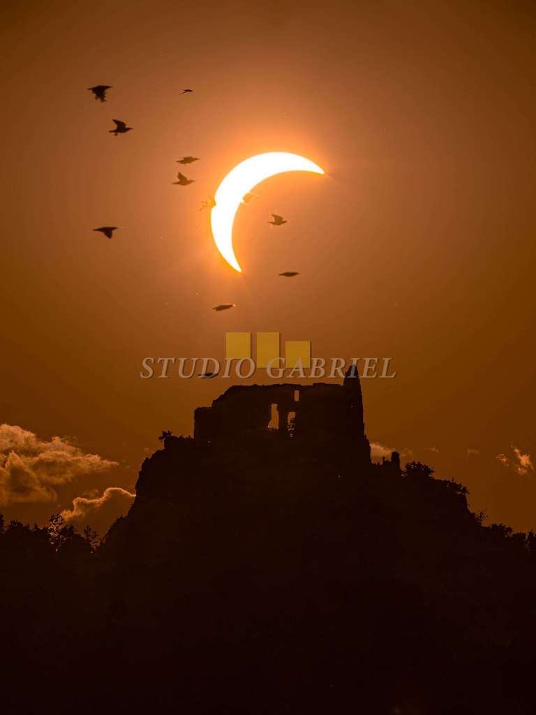 201 - Eclipse et oiseaux devant Crussol